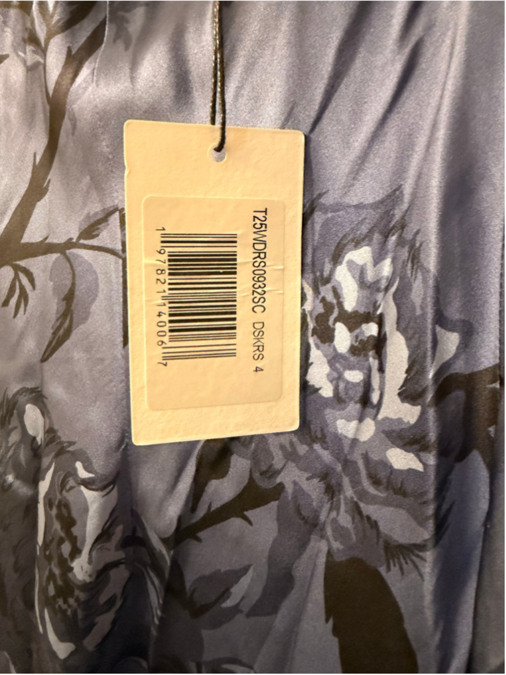 Women's O.p.t Floral Maxi Dress Size 4 Blue and Black - Picture 10 of 11